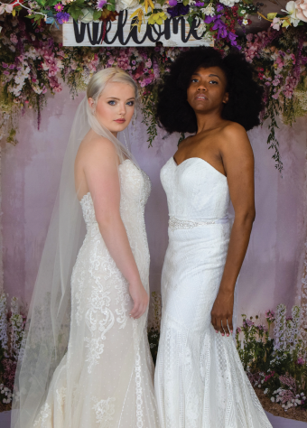 Models Wearing Different Styles of Wedding Dresses